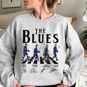 Blues Walking Abbey Road Signatures Jordan Binn Sweatshirt Retro